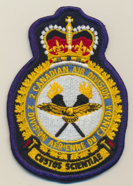 RCAF CAF Canadian 1 Air Division Squadron Heraldic OD Crest Patch 